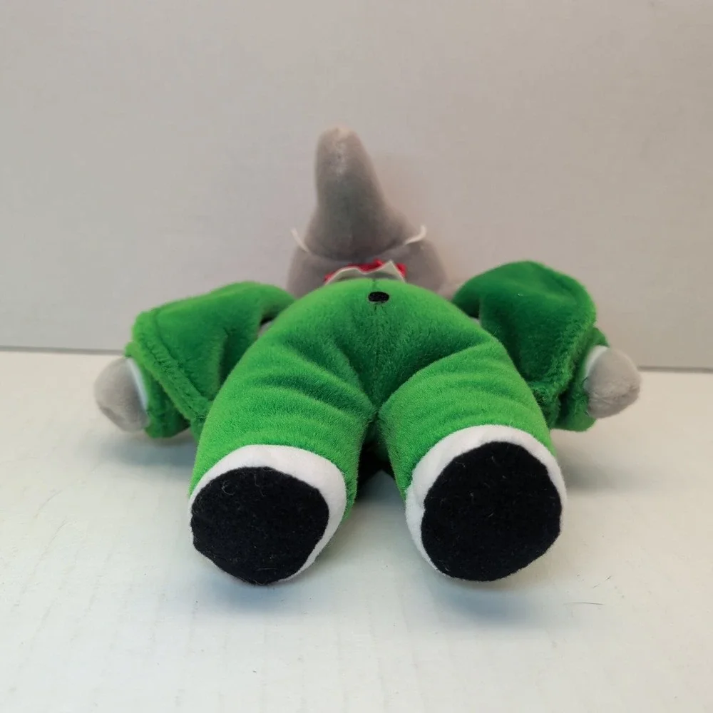 Vintage 1988 Babar the Elephant Plush Gund Green Suit Yellow Crown 8 inch Toy
